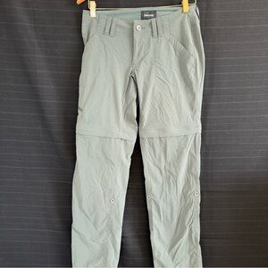 Marmont womens green roll tab zip off pants 2 outdoor hiking pockets Gorpcore